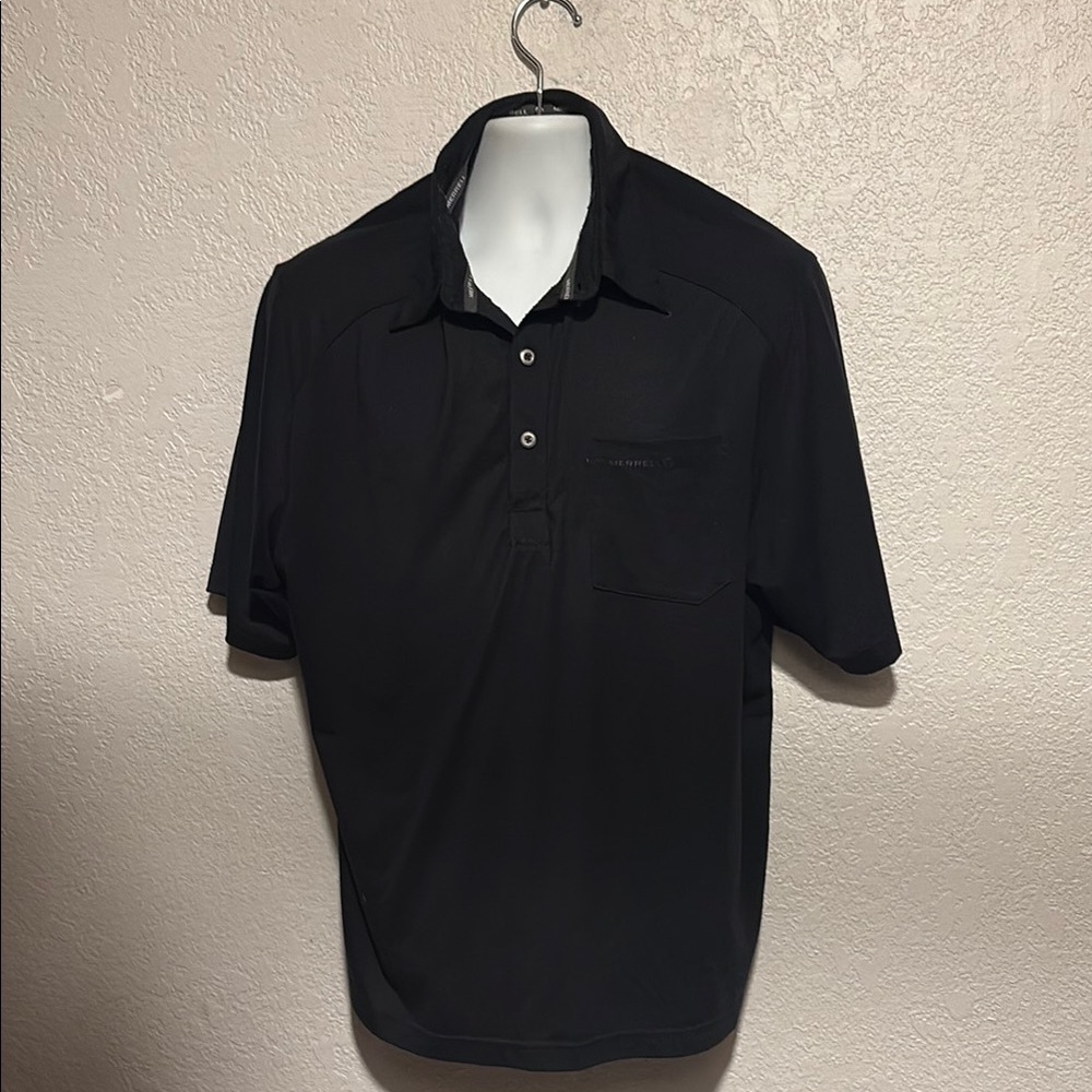Merrell Black Polo Shirt Classic Short-Sleeve Design